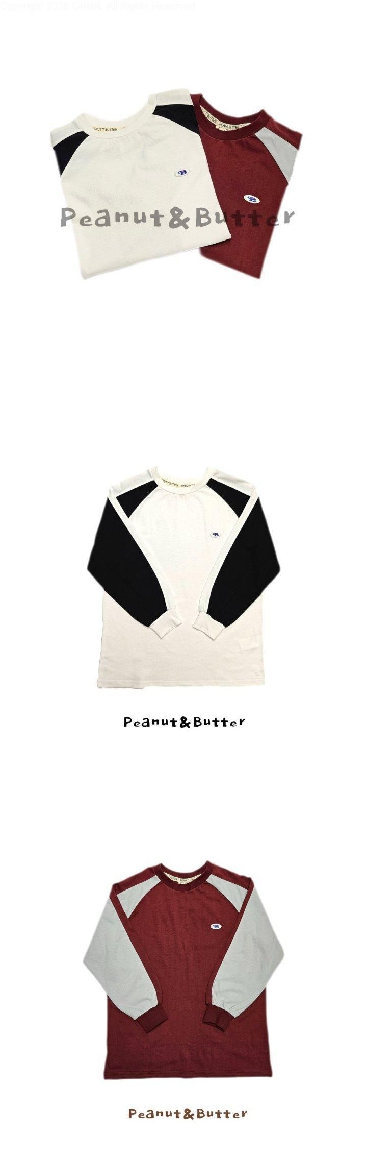 Peanut & Butter - Korean Children Fashion - #discoveringself - Color Block Raglan Long Sleeve Tee - 2