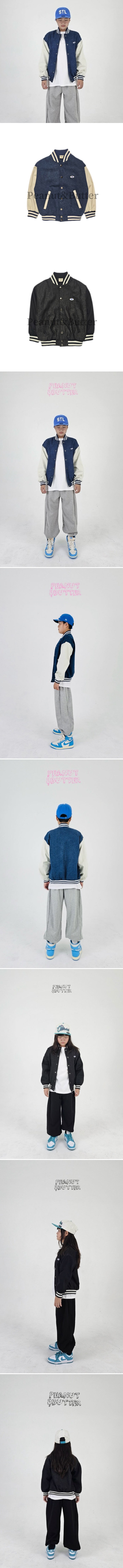 Peanut & Butter - Korean Children Fashion - #discoveringself - Denim Stadium Jacket - 2