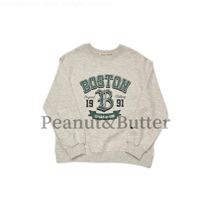 Peanut & Butter - Korean Children Fashion - #kidsshorts - Boston Sweatshirt - 2
