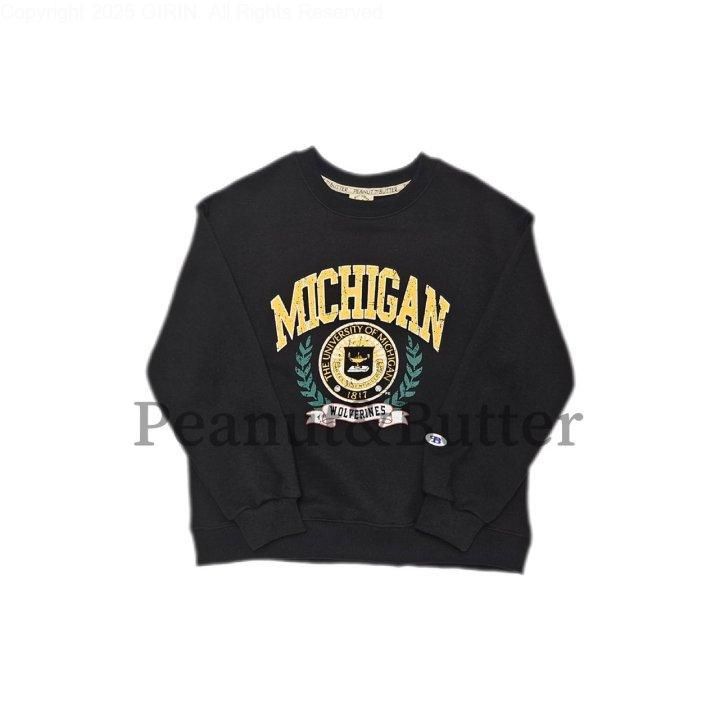 Peanut & Butter - Korean Children Fashion - #kidzfashiontrend - Michigan Sweatshirt - 2