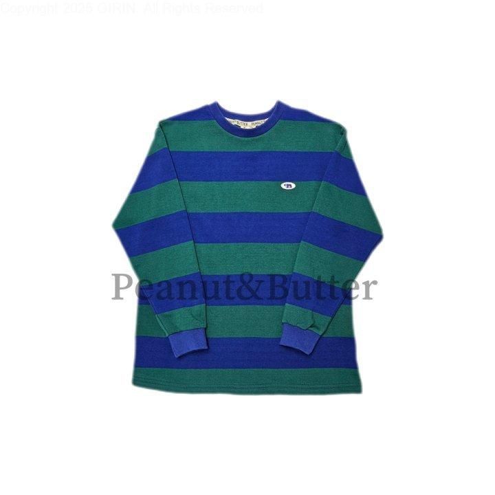 Peanut & Butter - Korean Children Fashion - #magicofchildhood - Stripe Mini Wappen Long Tee - 2