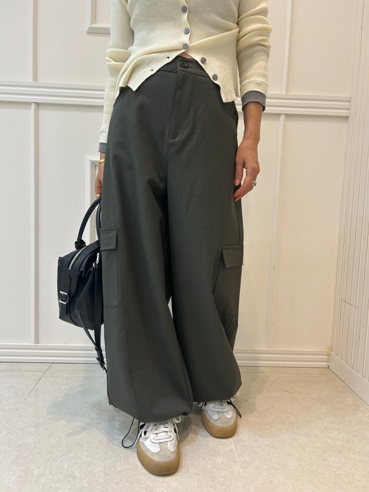 Pearls room - Korean Women Fashion - #momslook - String Cargo Slacks - 3
