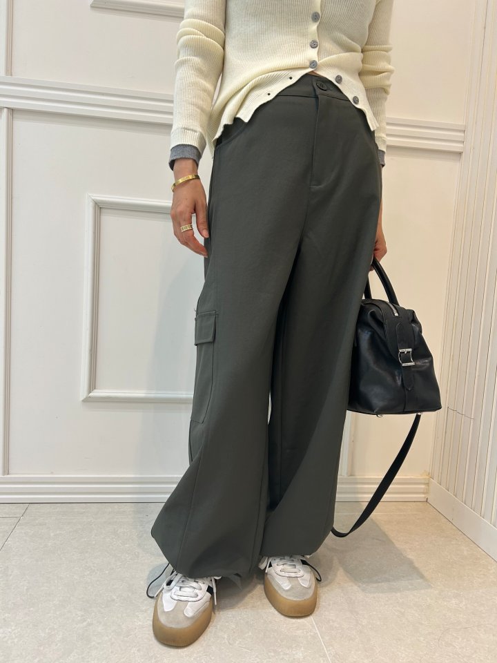 Pearls room - Korean Women Fashion - #momslook - String Cargo Slacks - 5