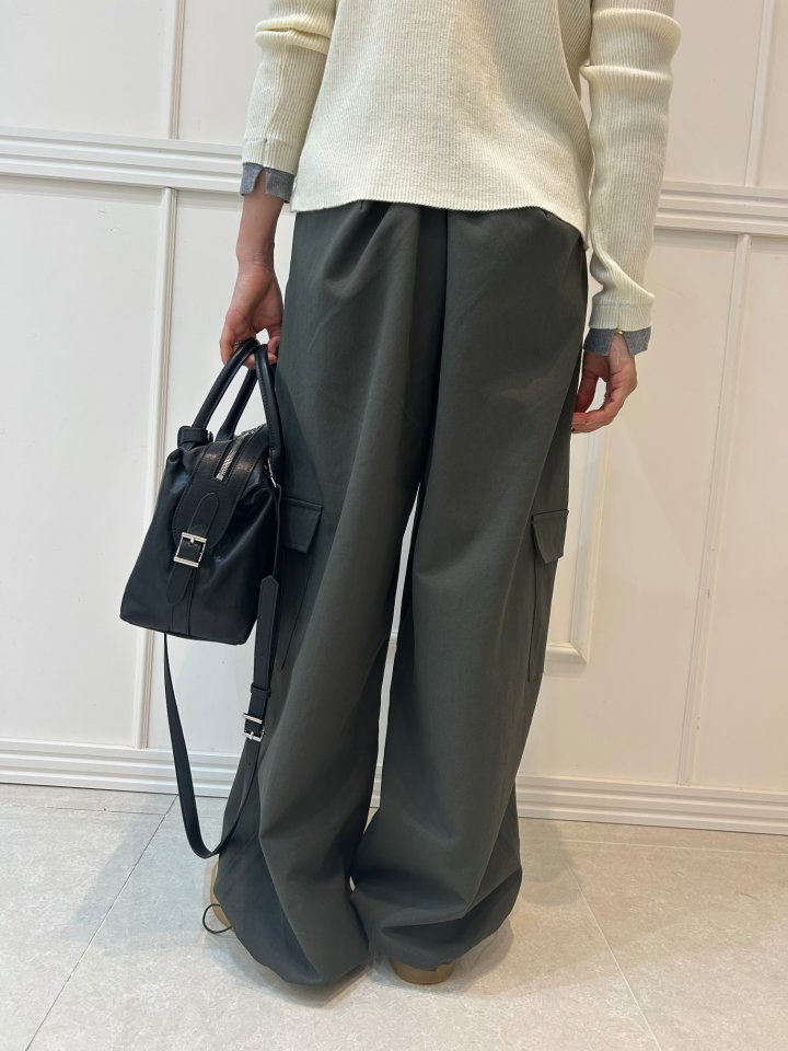 Pearls room - Korean Women Fashion - #momslook - String Cargo Slacks - 7