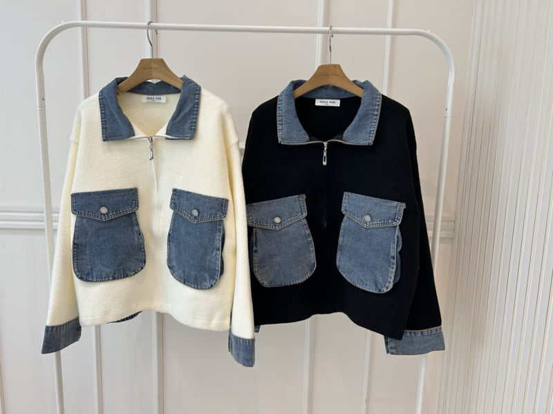 Pearls room - Korean Women Fashion - #momslook - Denim Jumper