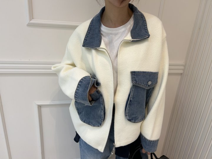 Pearls room - Korean Women Fashion - #momslook - Denim Jumper - 3