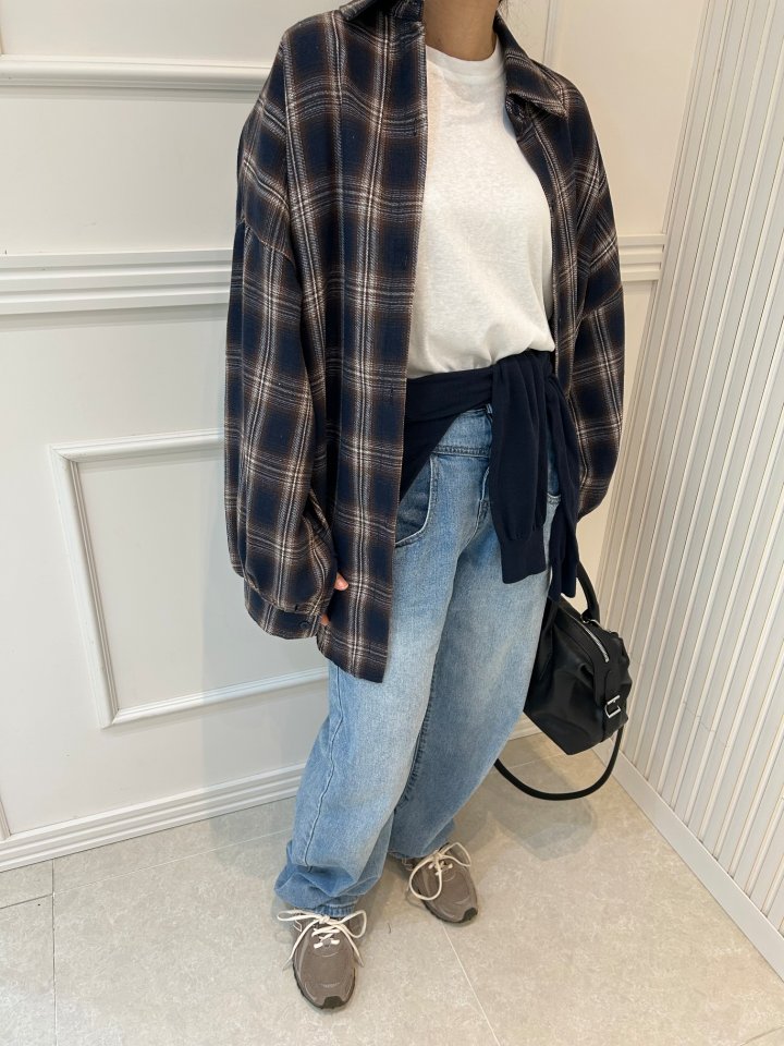 Pearls room - Korean Women Fashion - #momslook - Check Shirt - 8