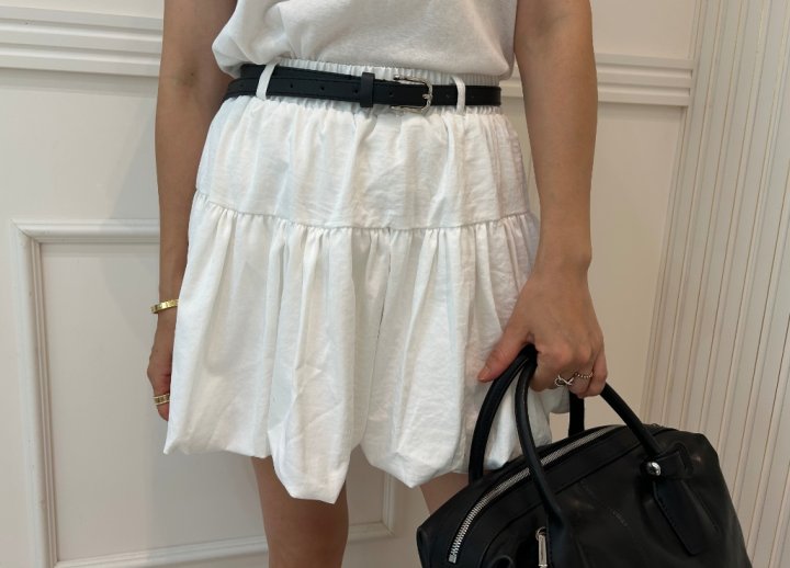 Pearls room - Korean Women Fashion - #momslook - Balloon Skirt (with Inner Shorts) - 3