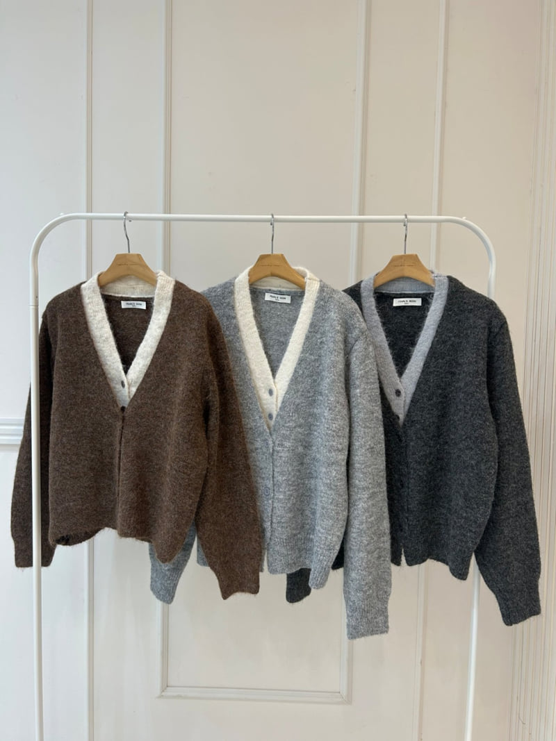 Pearls room - Korean Women Fashion - #momslook - Double Layered Cardigan - 12