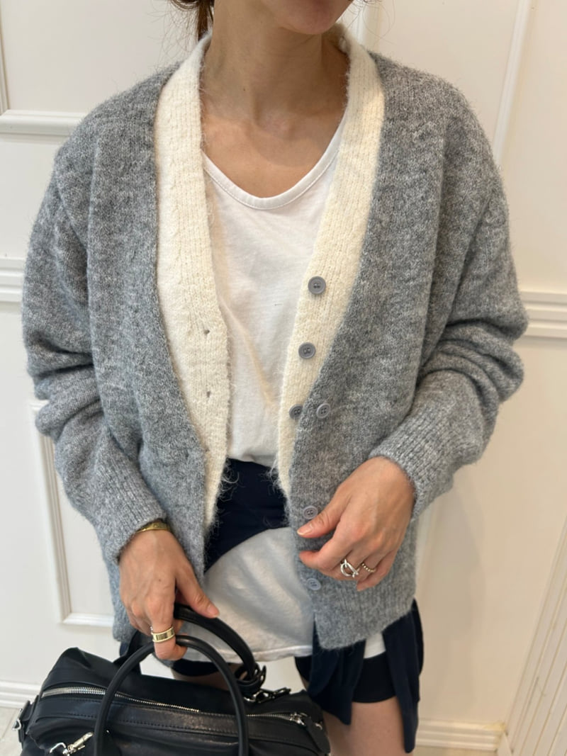 Pearls room - Korean Women Fashion - #momslook - Double Layered Cardigan - 8