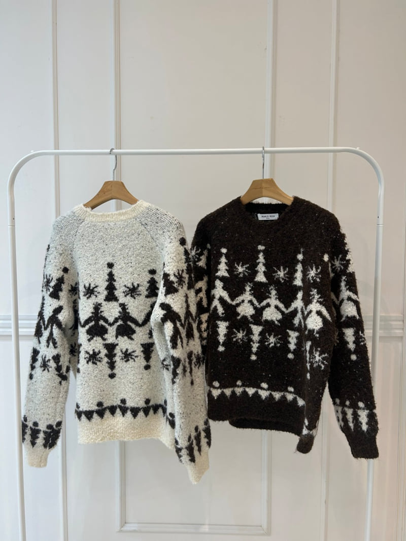 Pearls room - Korean Women Fashion - #momslook - Boucle Round Knit - 11