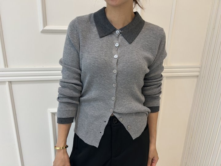 Pearls room - Korean Women Fashion - #pursuepretty - Ribbed Collar Shirt - 7
