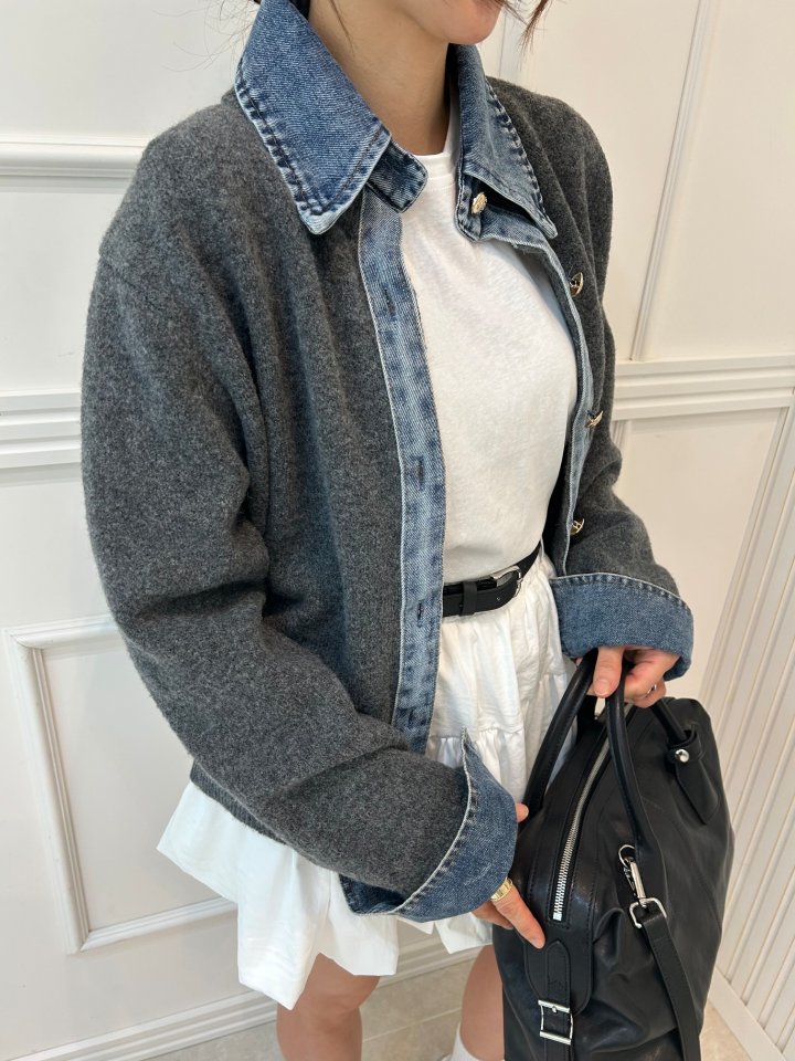Denim Knit Shirt by Pearls room for Women - view 4