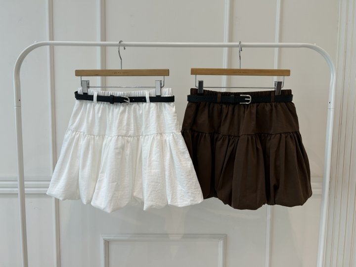 Pearls room - Korean Women Fashion - #restrostyle - Balloon Skirt (with Inner Shorts) - 12
