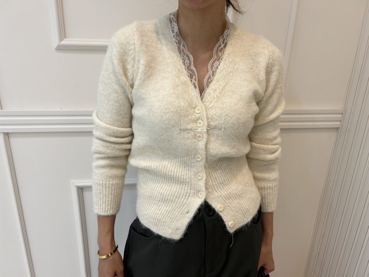 Pearls room - Korean Women Fashion - #romanticstyle - Lace Cardigan - 6
