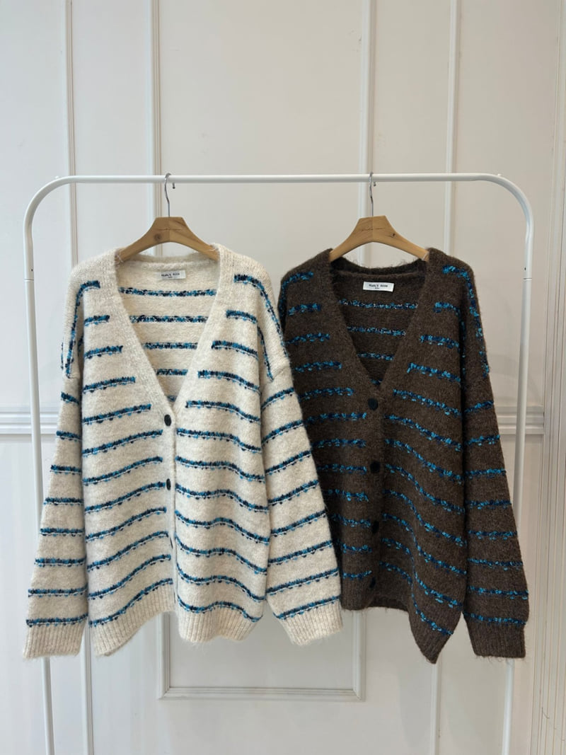Pearls room - Korean Women Fashion - #shopsmall - Stripe Cardigan - 12