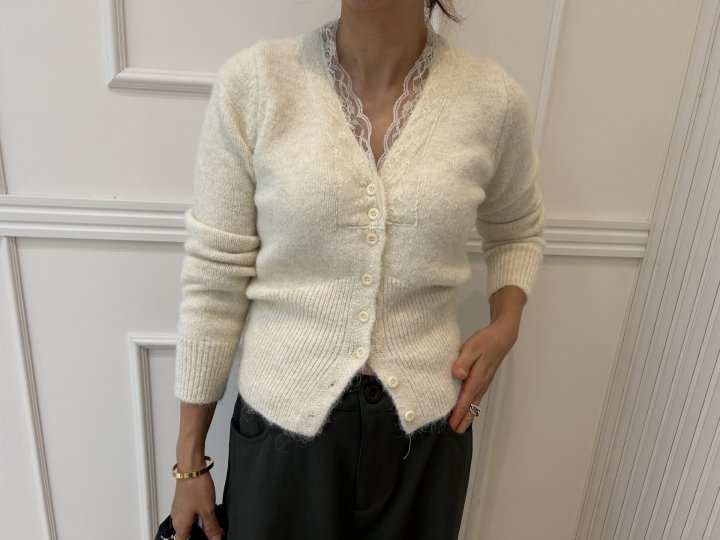 Pearls room - Korean Women Fashion - #shopsmall - Lace Cardigan - 7