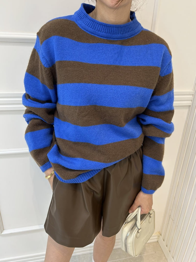 Pearls room - Korean Women Fashion - #shopsmall - Stripe Knit - 2