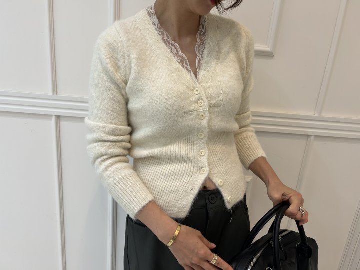 Pearls room - Korean Women Fashion - #thatsdarling - Lace Cardigan - 8