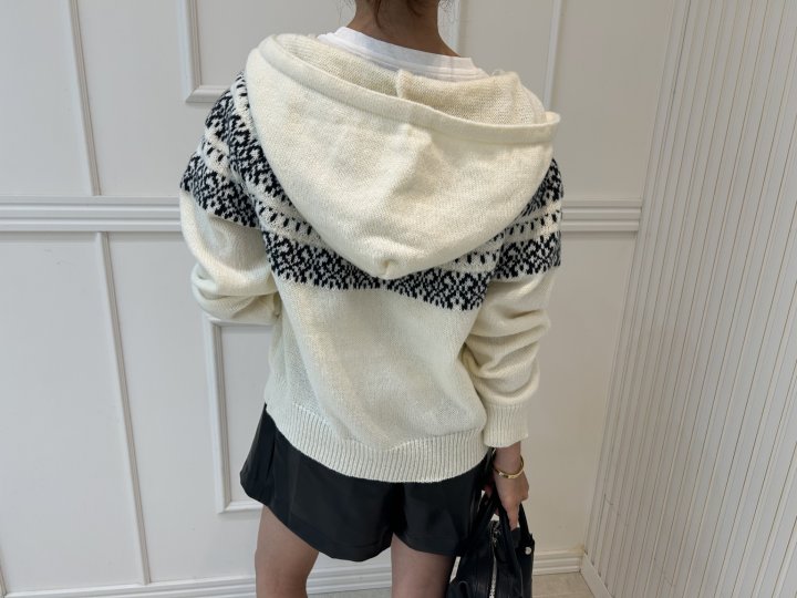 Pearls room - Korean Women Fashion - #thatsdarling - Cable Hood Zip-up - 6