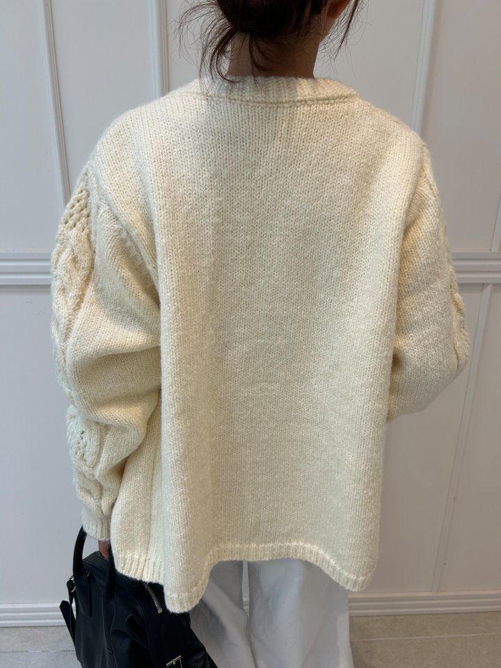 Pearls room - Korean Women Fashion - #thelittlethings - Cable Knit Cardigan - 10