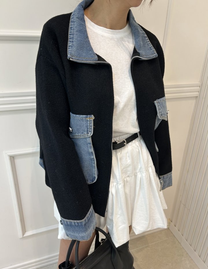 Pearls room - Korean Women Fashion - #vintageinspired - Denim Jumper - 11