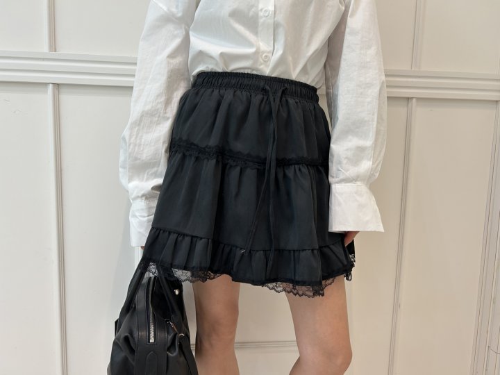 Pearls room - Korean Women Fashion - #vintageinspired - Lace Skirt - 7