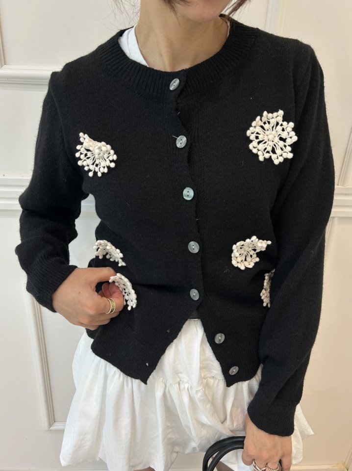 Pearls room - Korean Women Fashion - #womensfashion - Motive Cardigan - 4