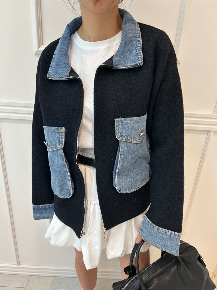 Pearls room - Korean Women Fashion - #vintagekidsstyle - Denim Jumper - 12
