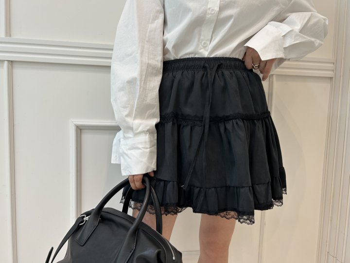 Pearls room - Korean Women Fashion - #vintagekidsstyle - Lace Skirt - 8