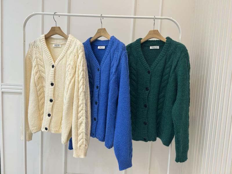 Pearls room - Korean Women Fashion - #womensfashion - Cable Knit Cardigan - 12