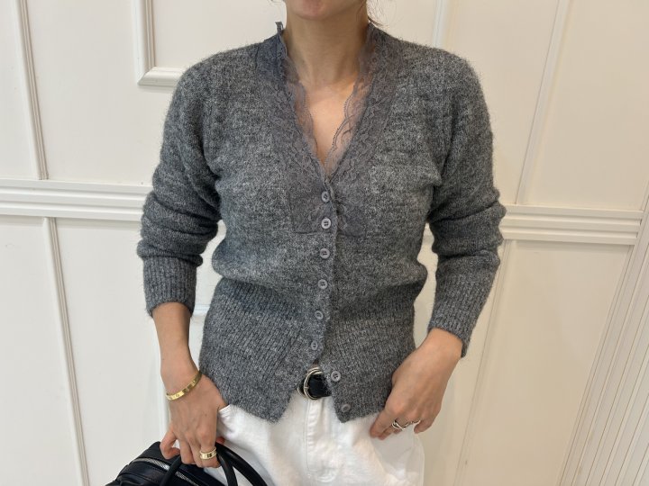 Pearls room - Korean Women Fashion - #womensfashion - Lace Cardigan