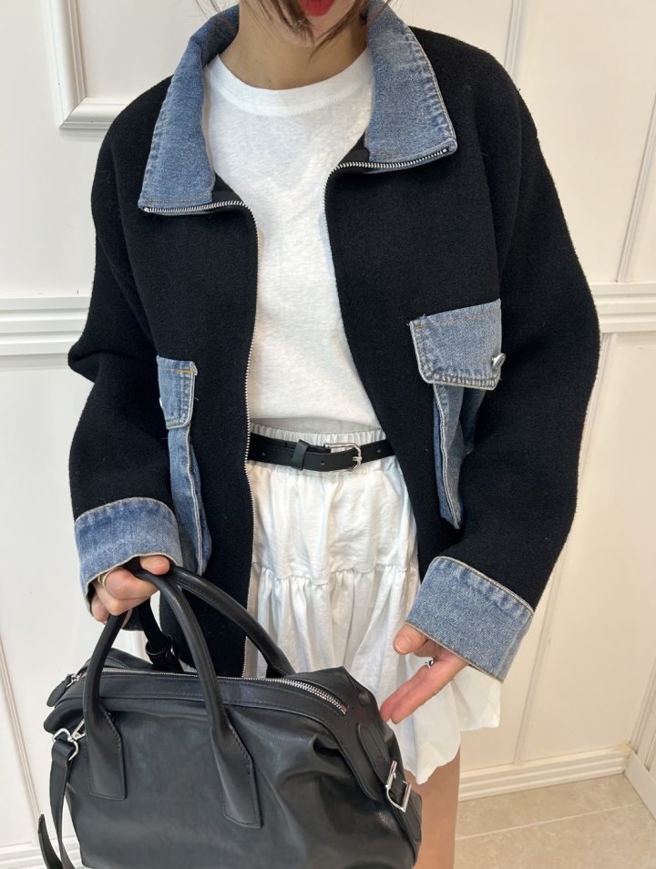 Pearls room - Korean Women Fashion - #womensfashion - Denim Jumper - 10