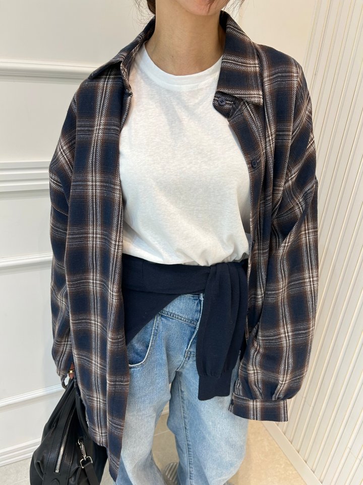 Pearls room - Korean Women Fashion - #womensfashion - Check Shirt - 9