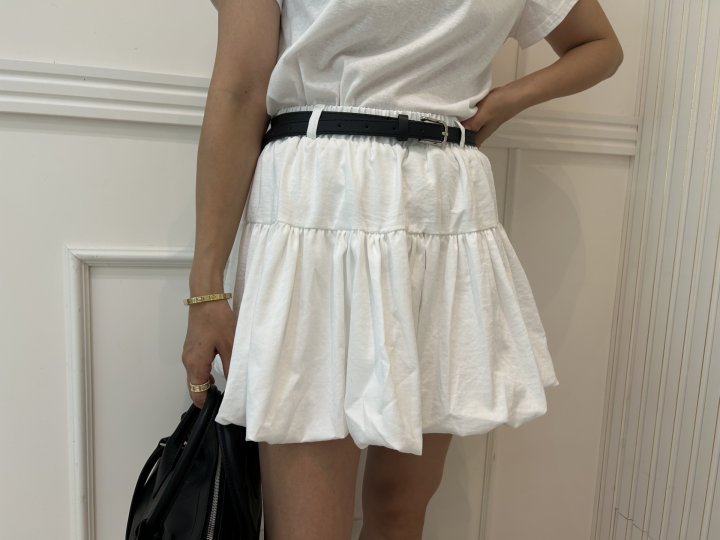 Pearls room - Korean Women Fashion - #momslook - Balloon Skirt (with Inner Shorts) - 4