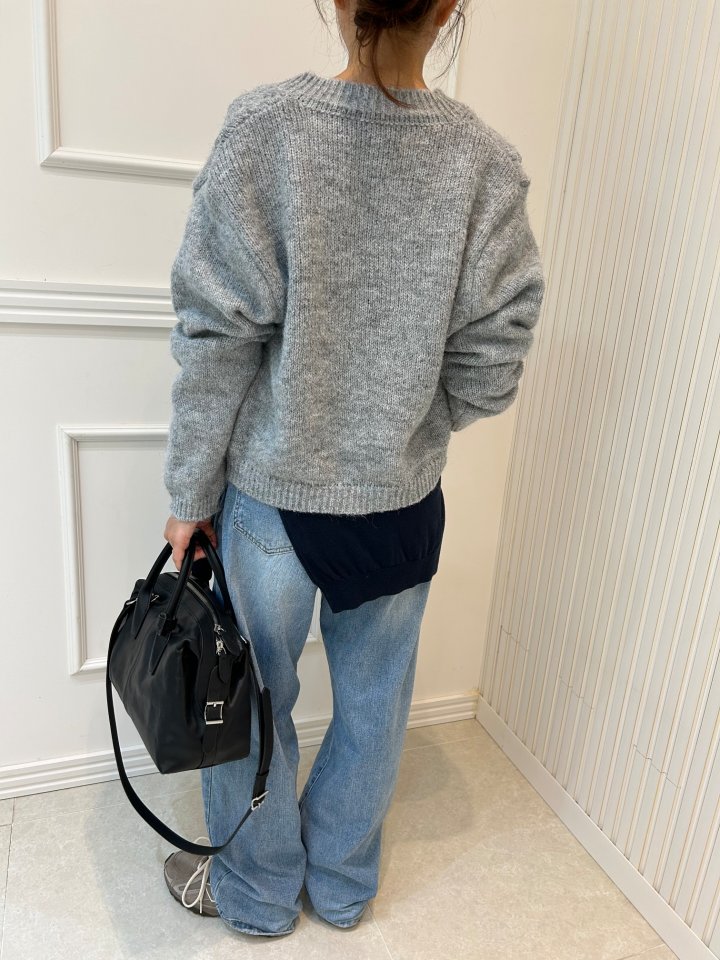 Pearls room - Korean Women Fashion - #womensfashion - Ribbon Lace Knit Cardigan - 7