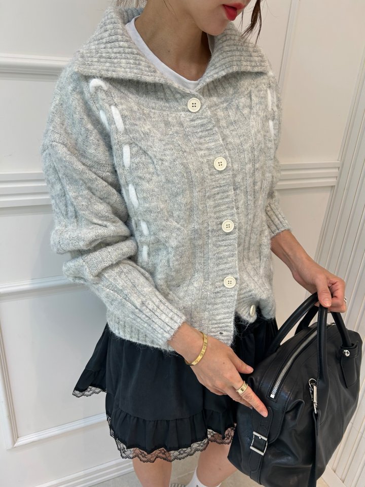 Pearls room - Korean Women Fashion - #womensfashion - Demi Cable Knit Shirt - 10
