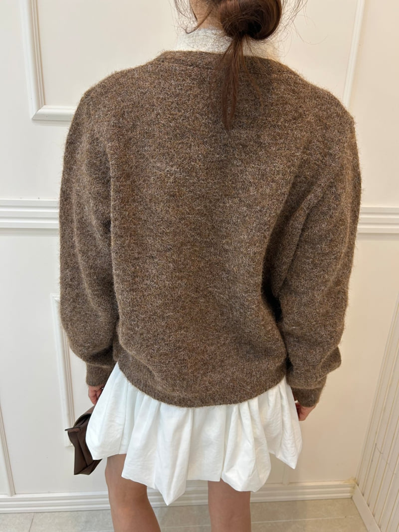 Pearls room - Korean Women Fashion - #womensfashion - Double Layered Cardigan - 11