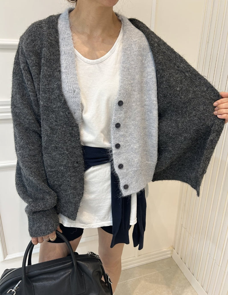 Pearls room - Korean Women Fashion - #womensfashion - Double Layered Cardigan - 5