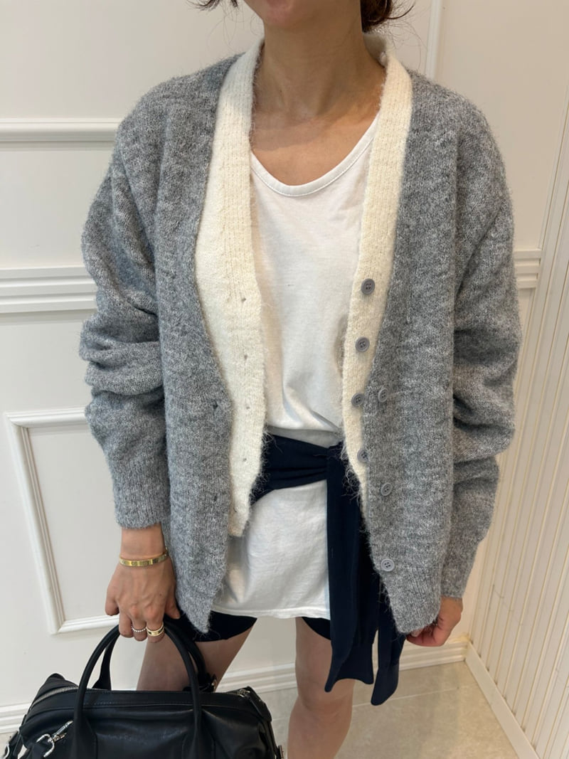 Pearls room - Korean Women Fashion - #womensfashion - Double Layered Cardigan - 7