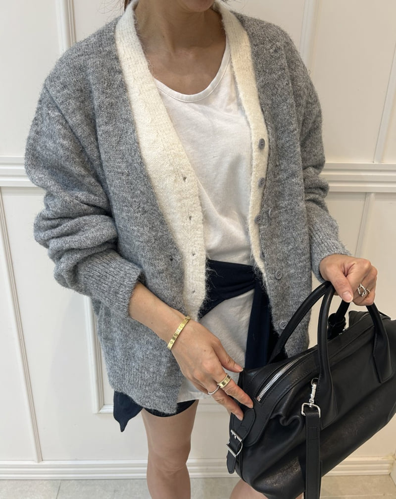 Pearls room - Korean Women Fashion - #womensfashion - Double Layered Cardigan - 9