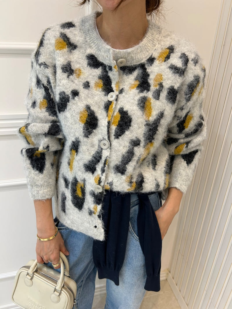 Pearls room - Korean Women Fashion - #womensfashion - Leopard Cardigan - 7