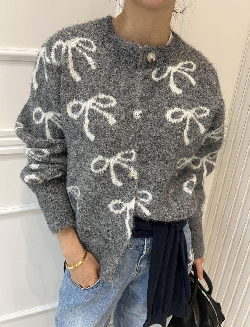 Pearls room - Korean Women Fashion - #womensfashion - Ribbon Cardigan