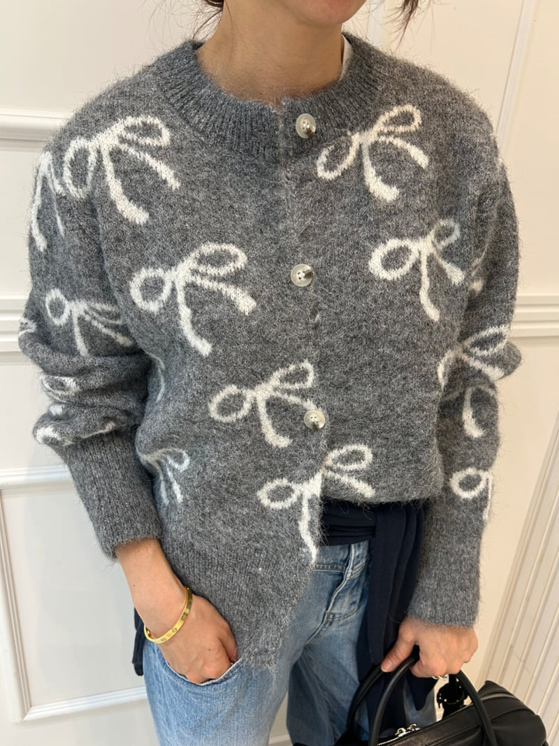 Pearls room - Korean Women Fashion - #womensfashion - Ribbon Cardigan - 3