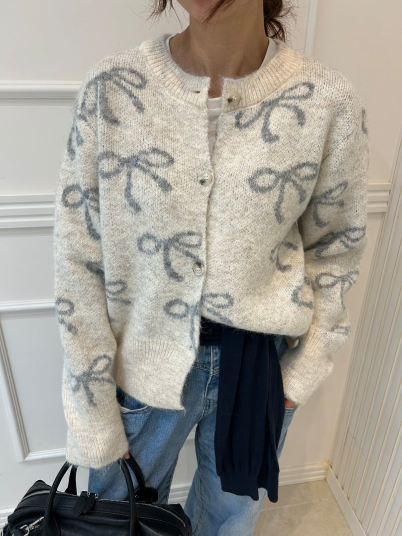 Pearls room - Korean Women Fashion - #womensfashion - Ribbon Cardigan - 7