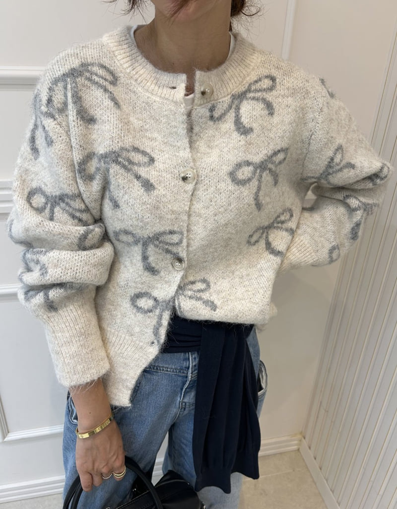 Pearls room - Korean Women Fashion - #womensfashion - Ribbon Cardigan - 9