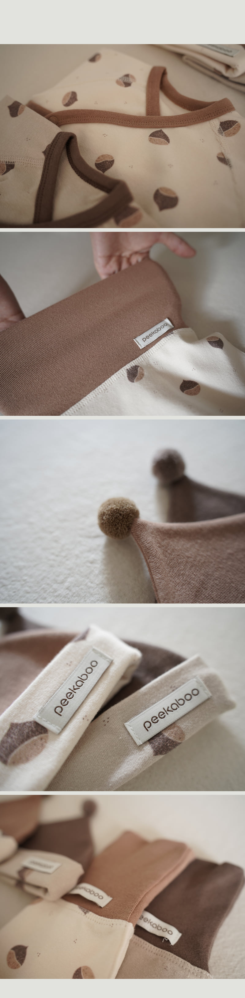 Peekaboo - Korean Baby Fashion - #babyboutique - Chestnut Newborn Set - 2
