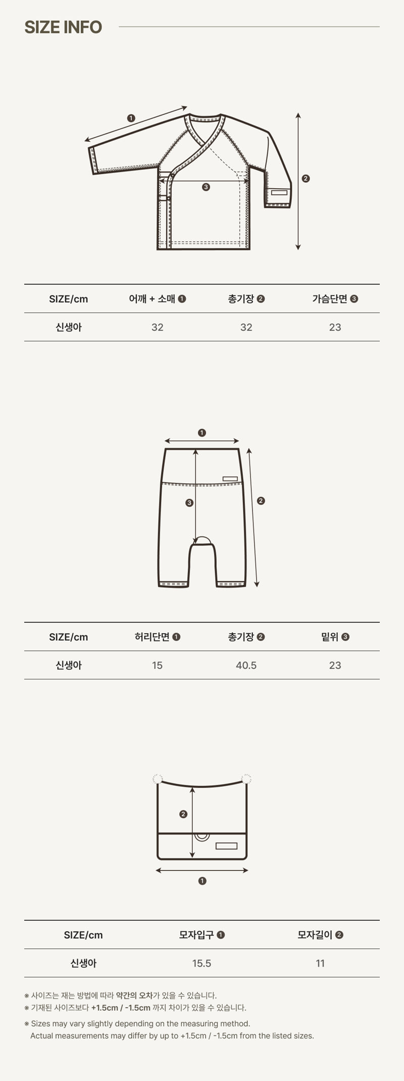 Peekaboo - Korean Baby Fashion - #babyoutfit - Nouveau Newborn Set (Mono) - 5