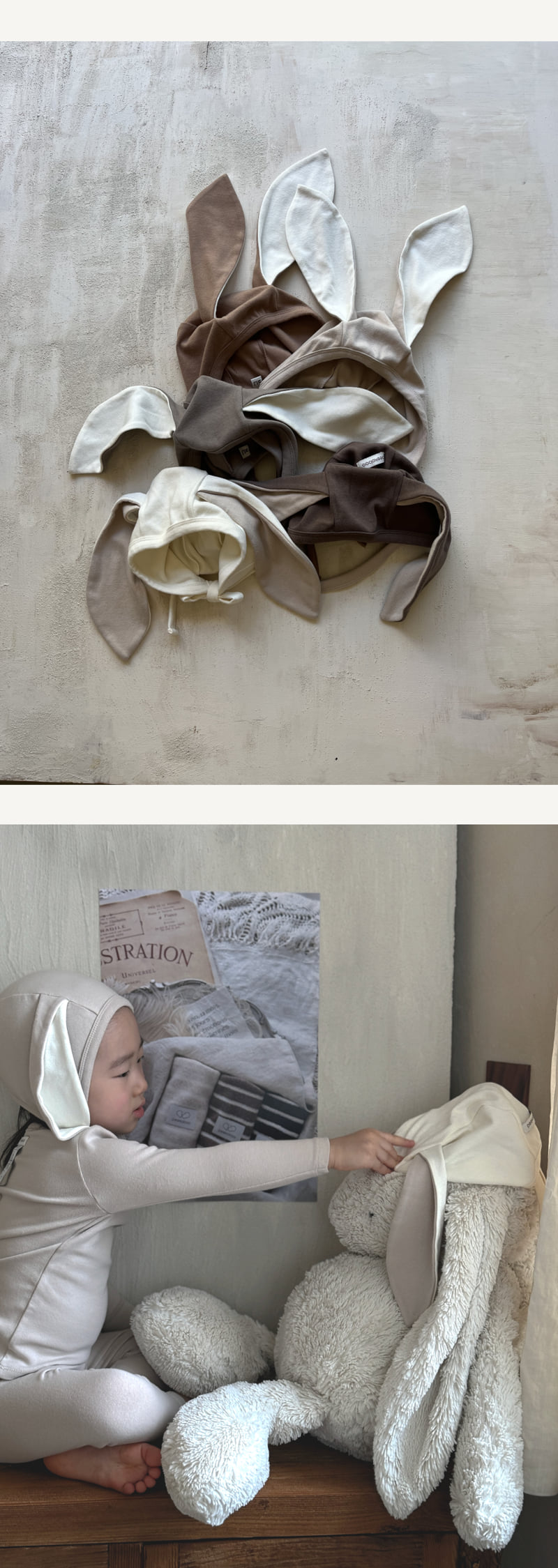 Peekaboo - Korean Baby Fashion - #babywear - Nouveau Bunny Bonnet (Neutral) - 3