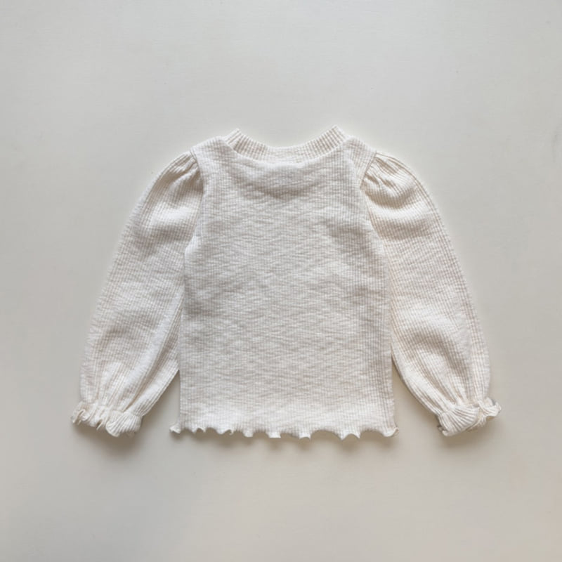 Pom - Korean Children Fashion - #childrensboutique - Balloon Ribbed Tee - 11